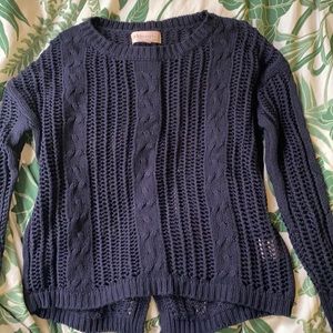 Navy cable knit sweater